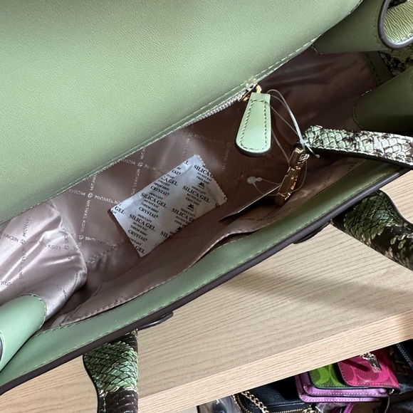 Michael Kors Carmen Exotic leather satchel handbag&wallet set NWT authentic - Picture 8 of 14